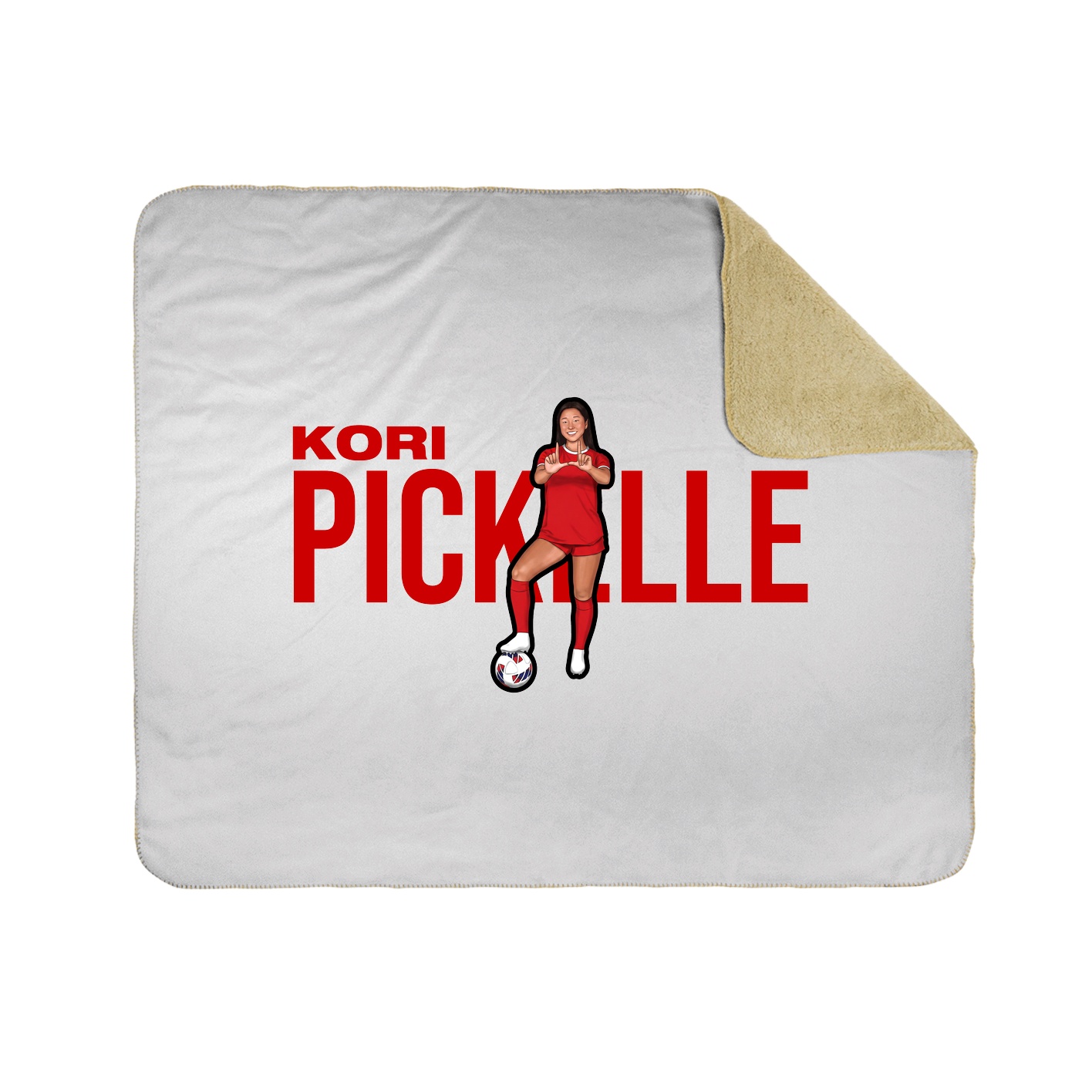 Throw Blanket — Player Name in White