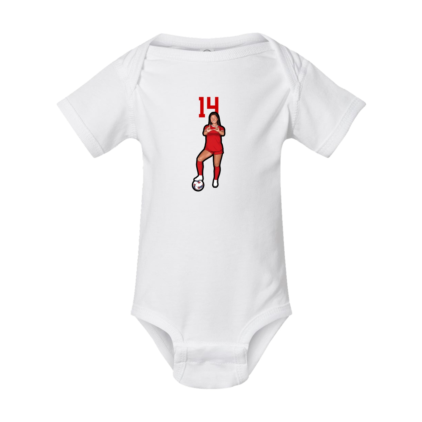 Baby Onesie — Number Top in White