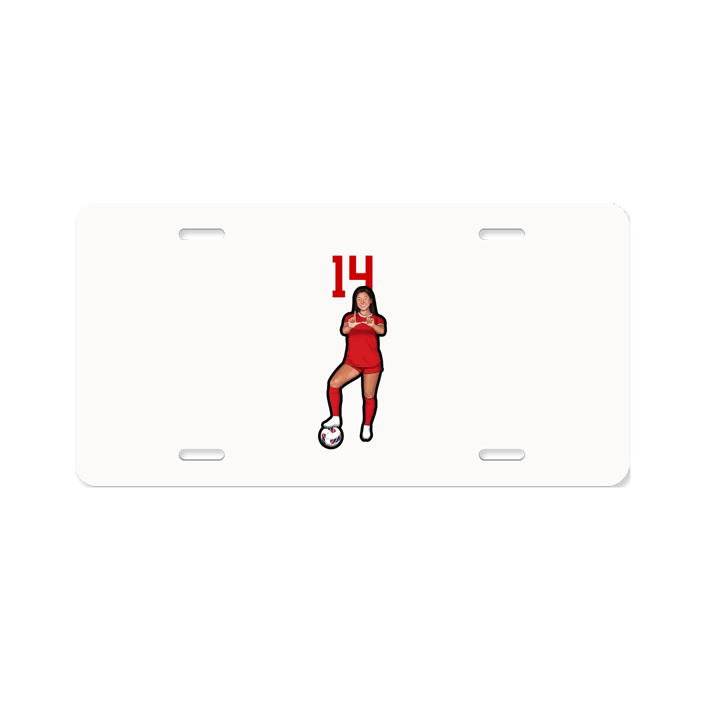License Plate — Number Top in Classic