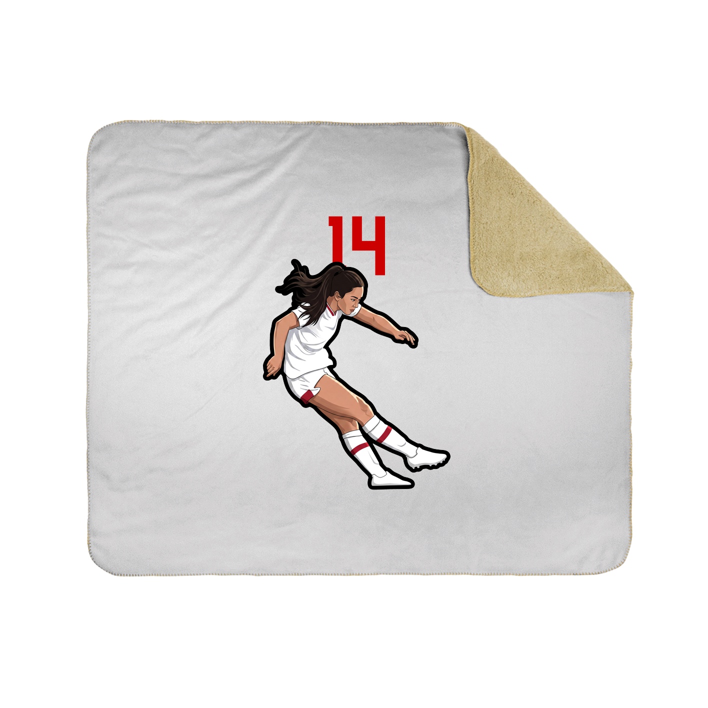 Throw Blanket — Number Top in White