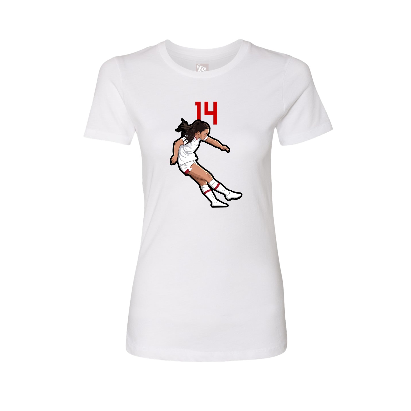 Womens Tee — Number Top in White