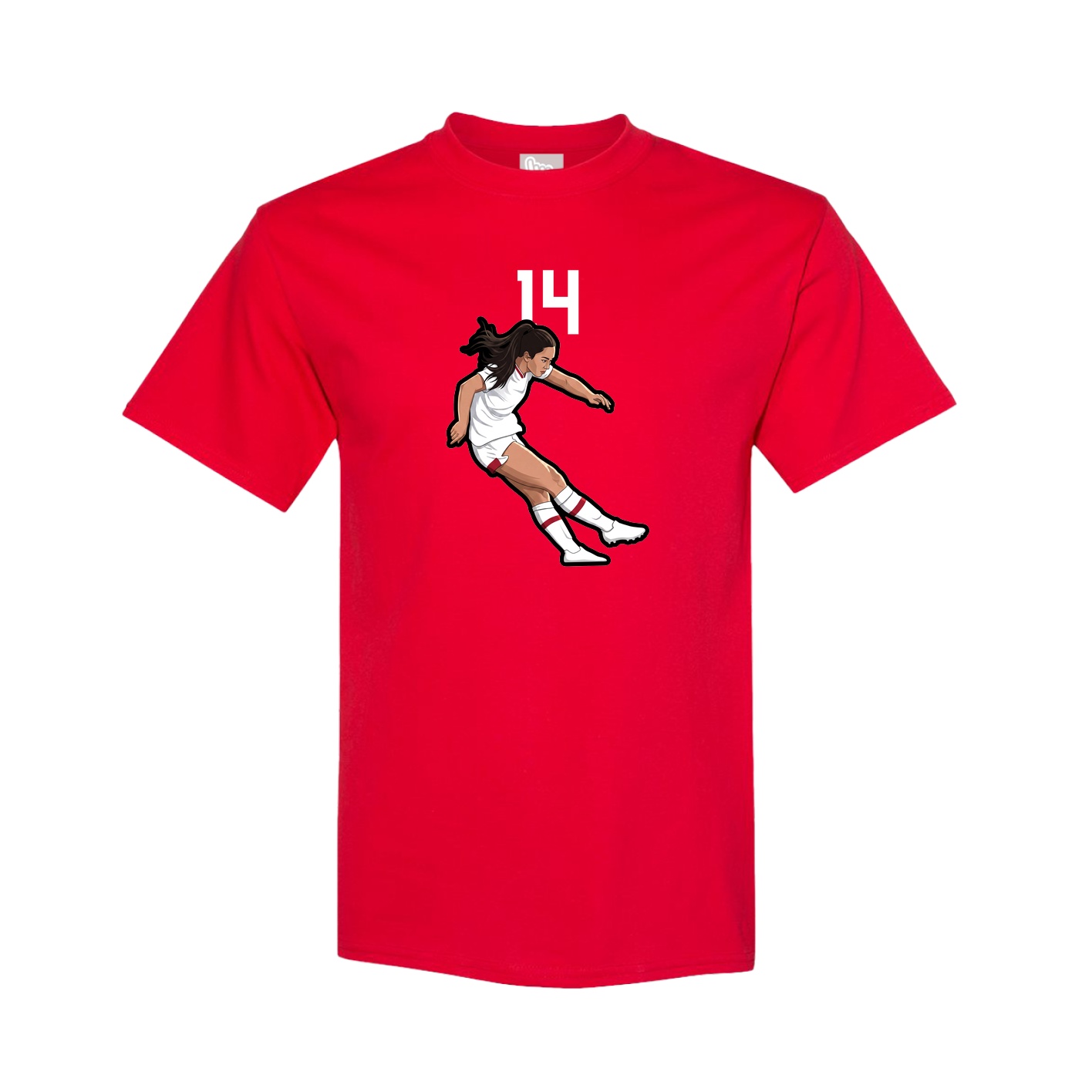Youth Tee — Number Top in Red
