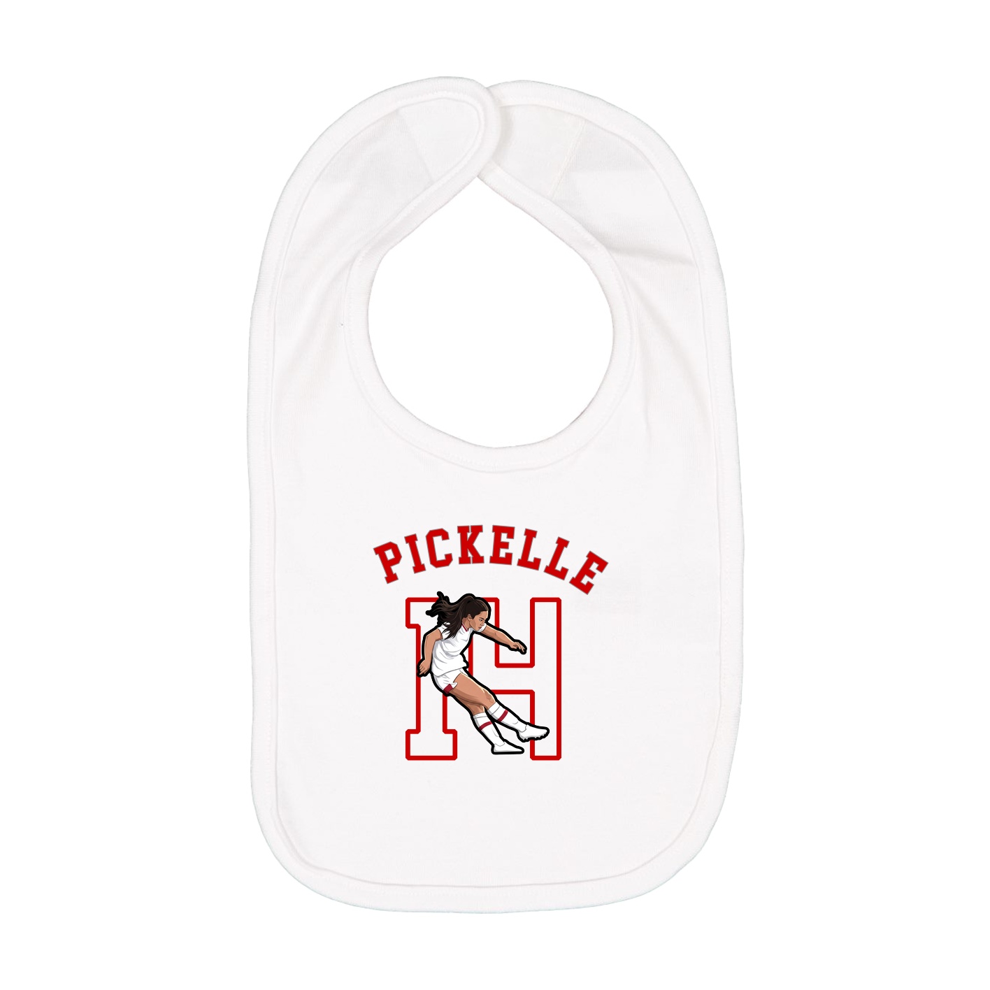 Infant Bib — Shirsey Arch in White