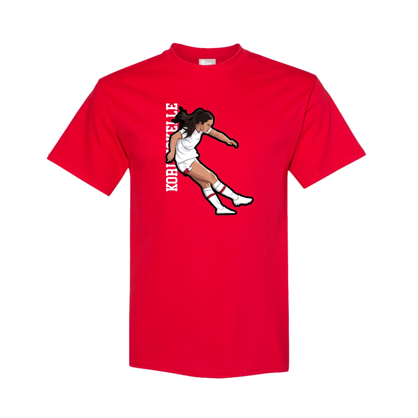Tee — Name Vertical in Red