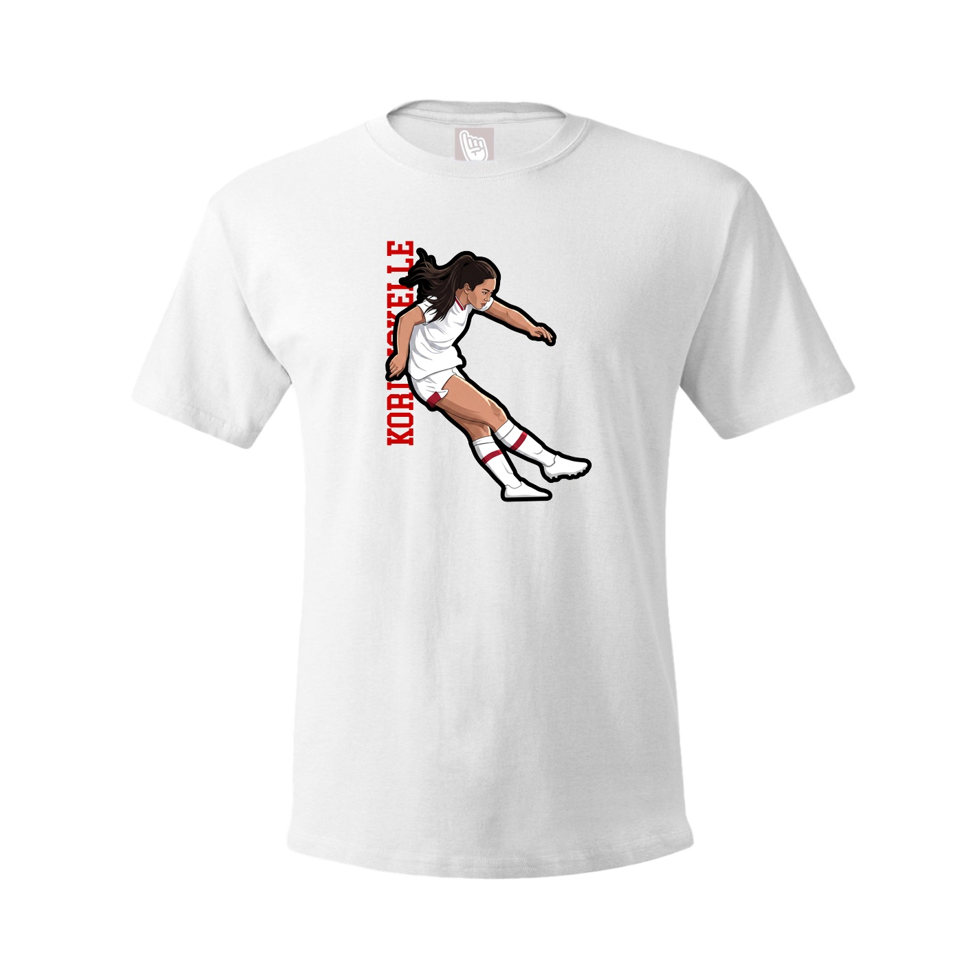 Youth Tee — Name Vertical in White