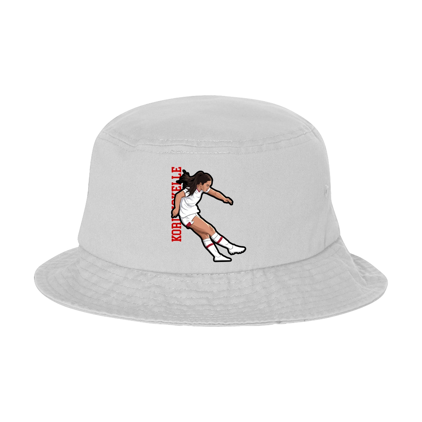 Bucket Cap — Name Vertical in White