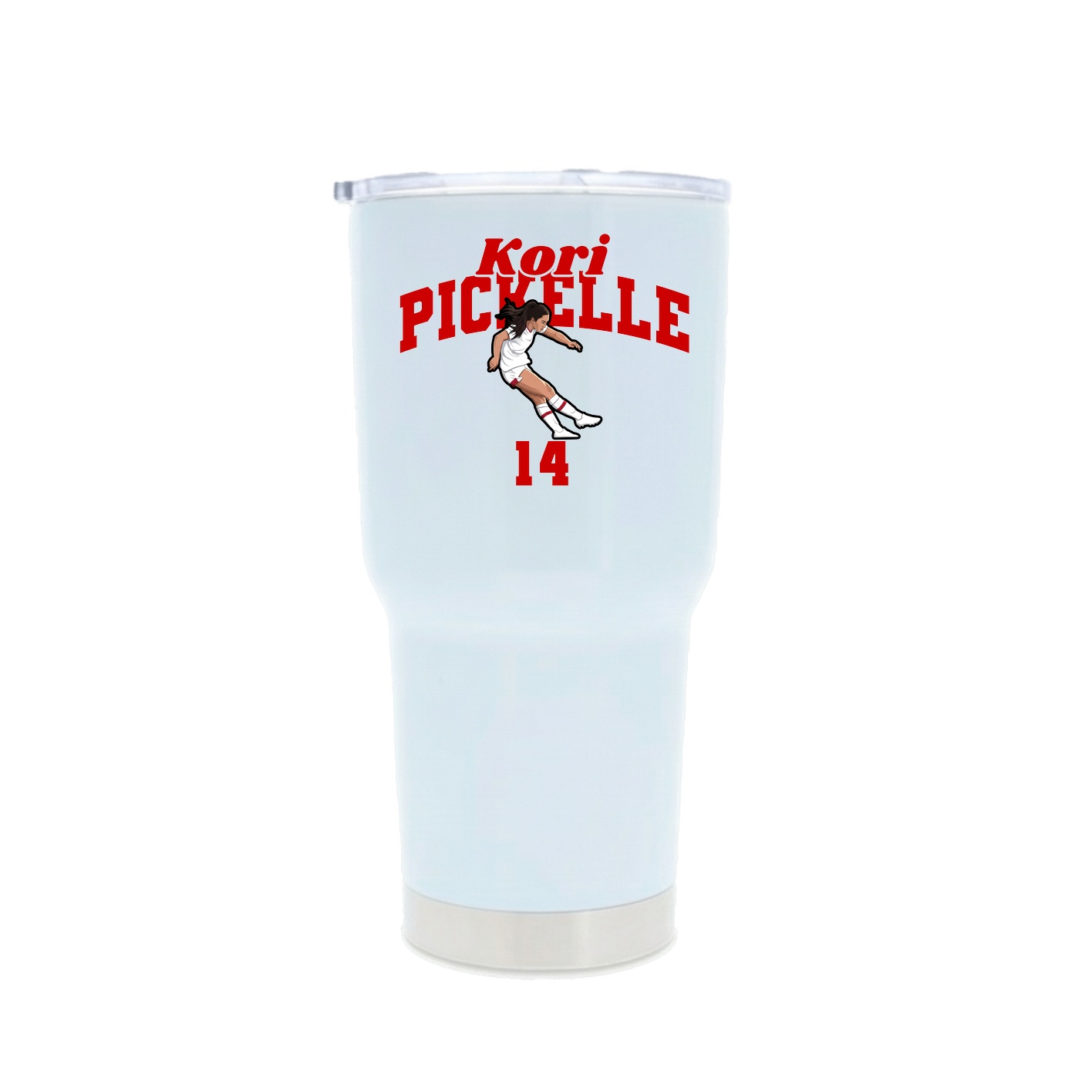 30oz Stainless Steel Tumbler — Signature Arch in White