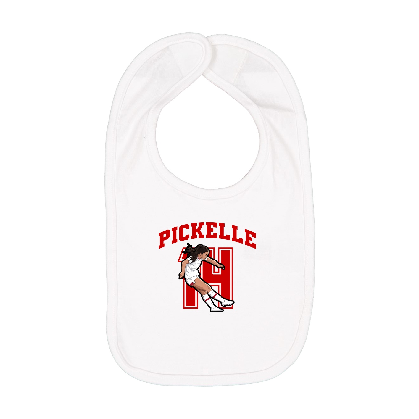 Infant Bib — Number in White