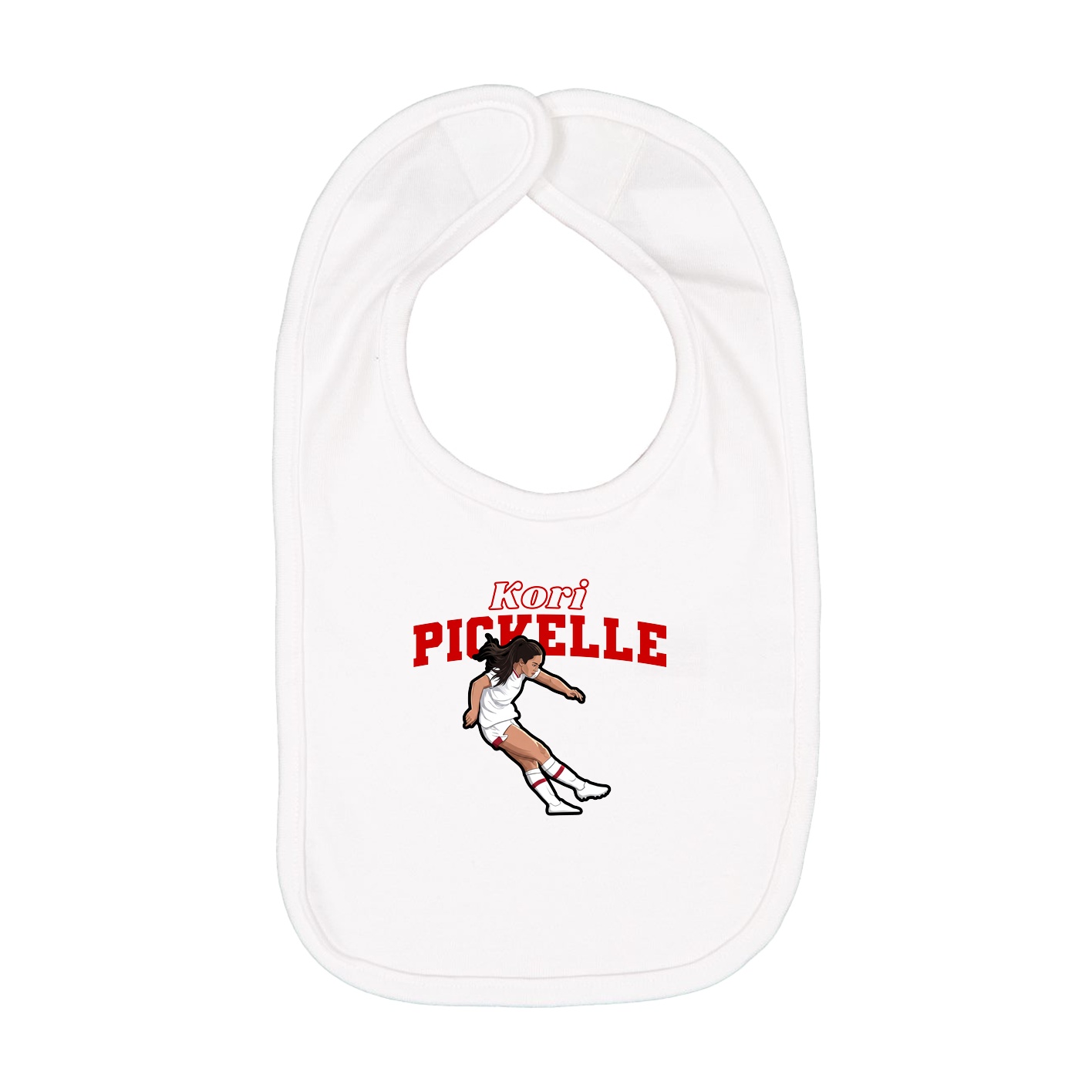 Infant Bib — Name Arch in White