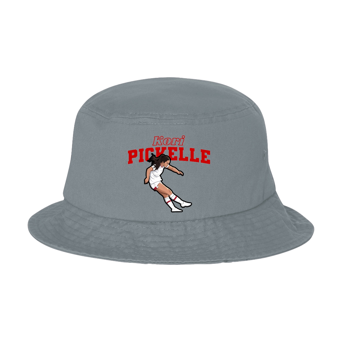 Bucket Cap — Name Arch in Grey