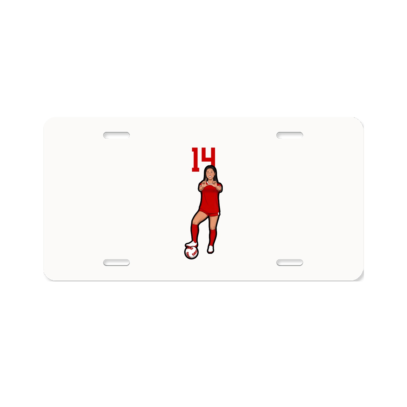 License Plate — Number Top in Classic