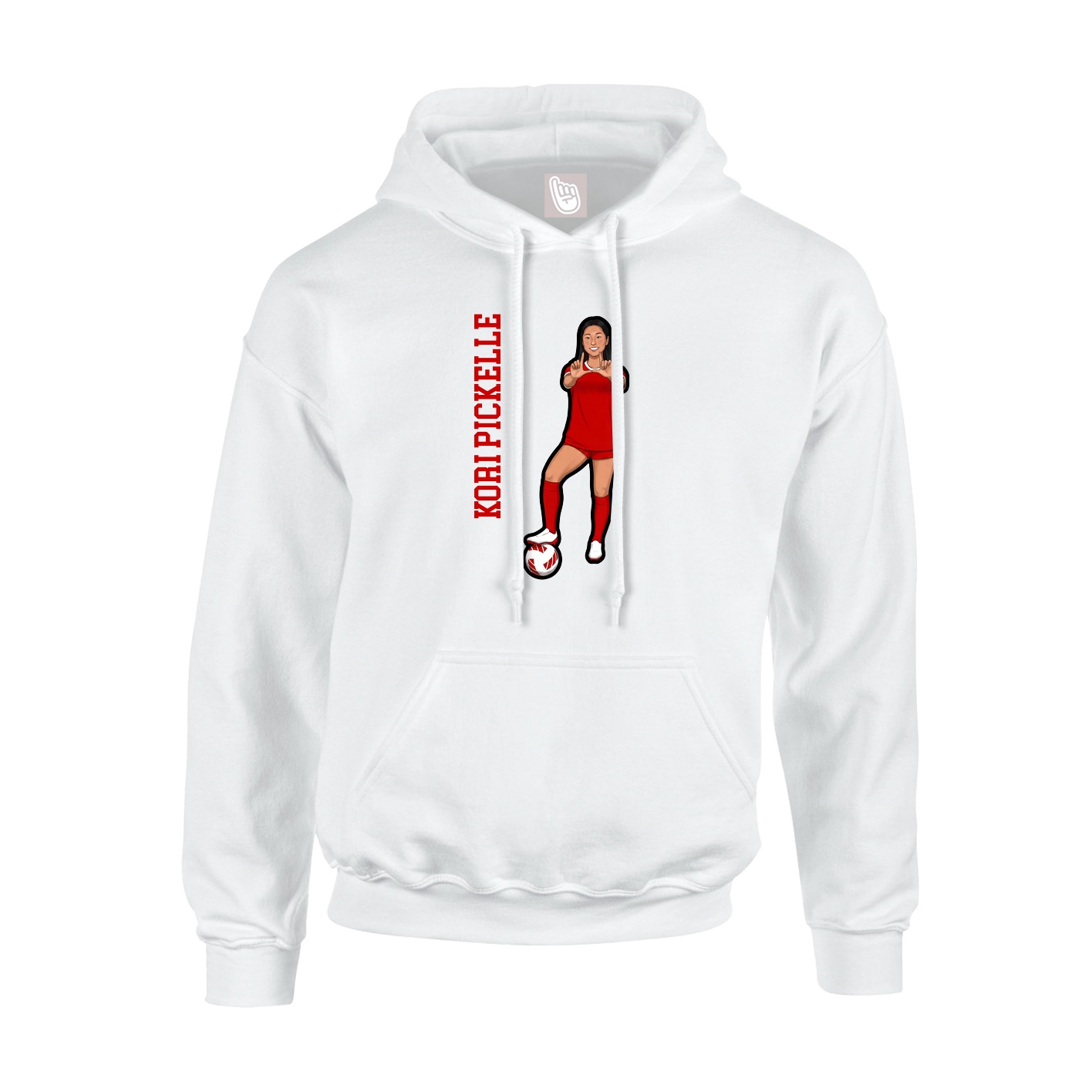 Youth Hoodie — Name Vertical in White