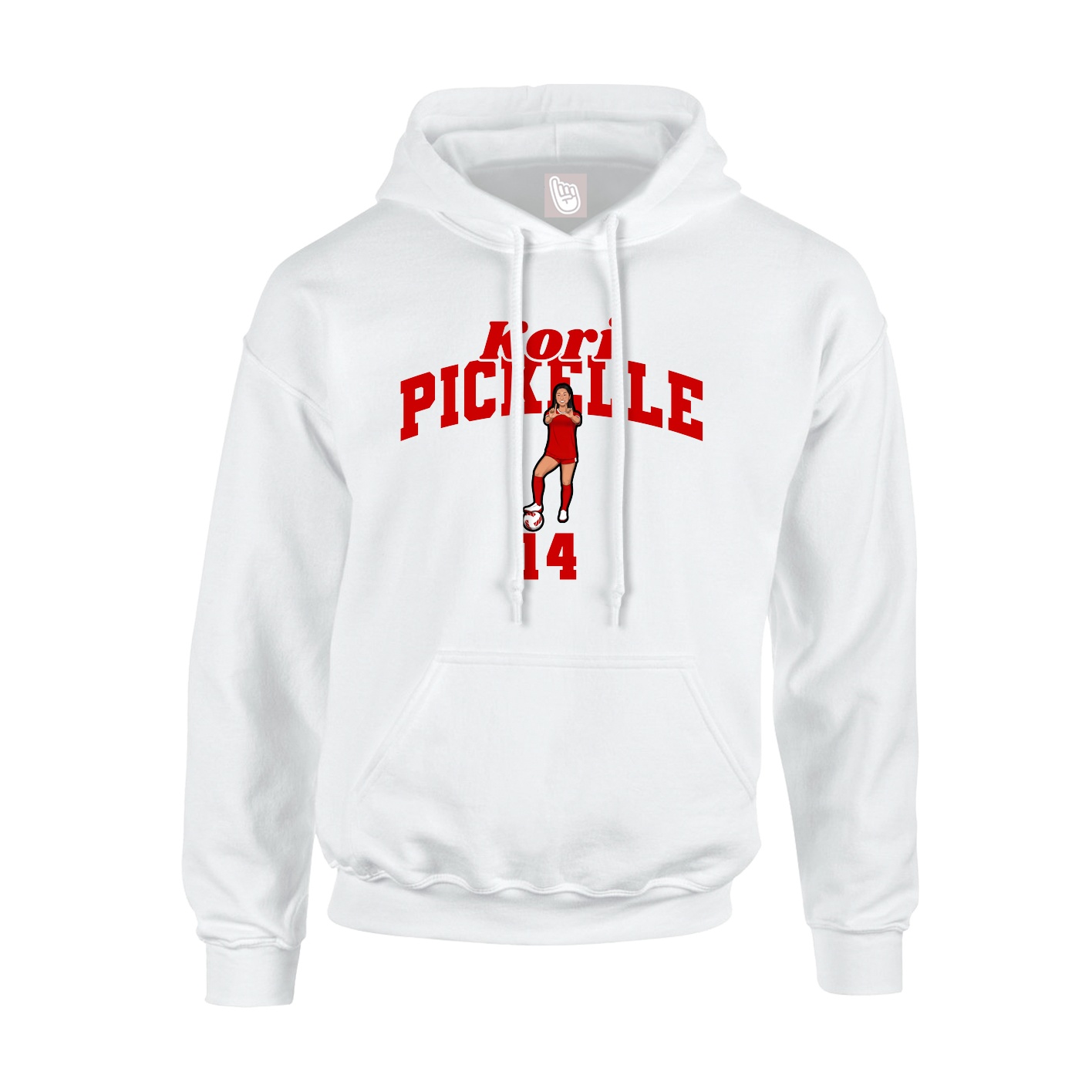 Hoodie — Signature Arch in White