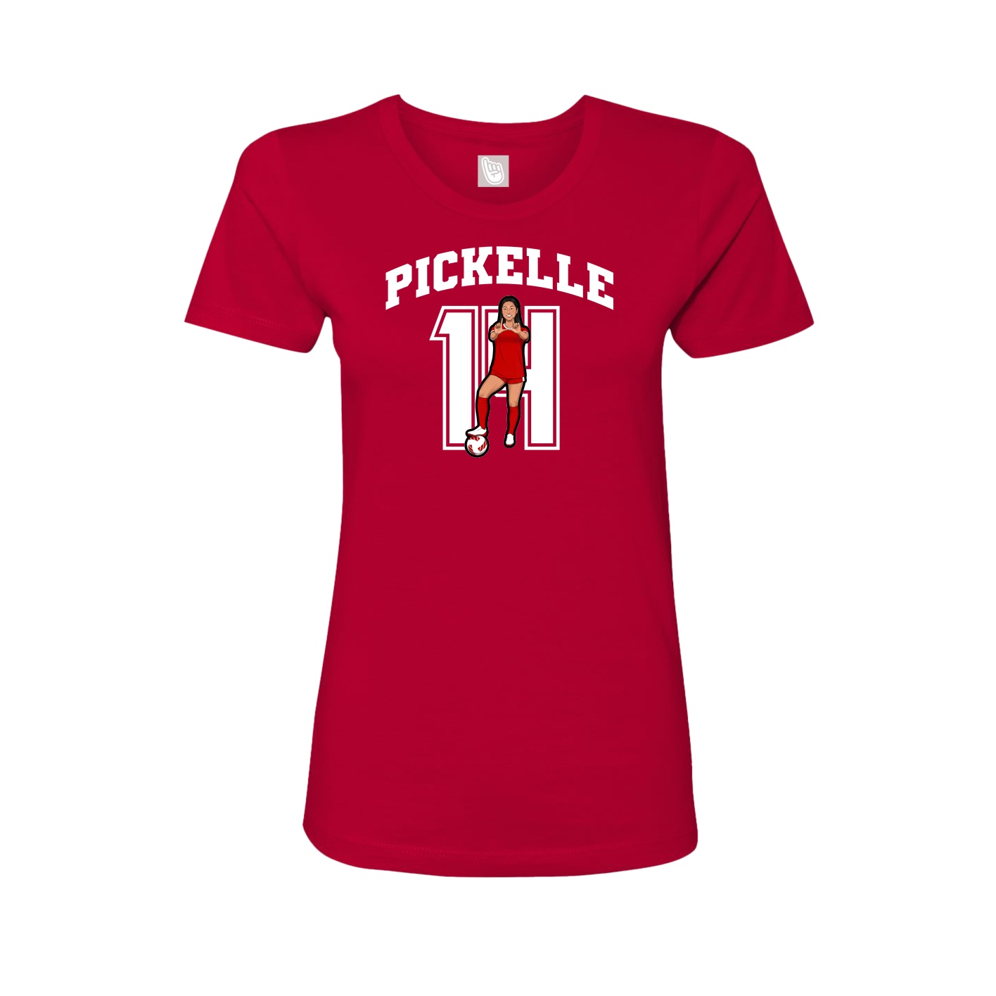 Womens Tee — Number in Red