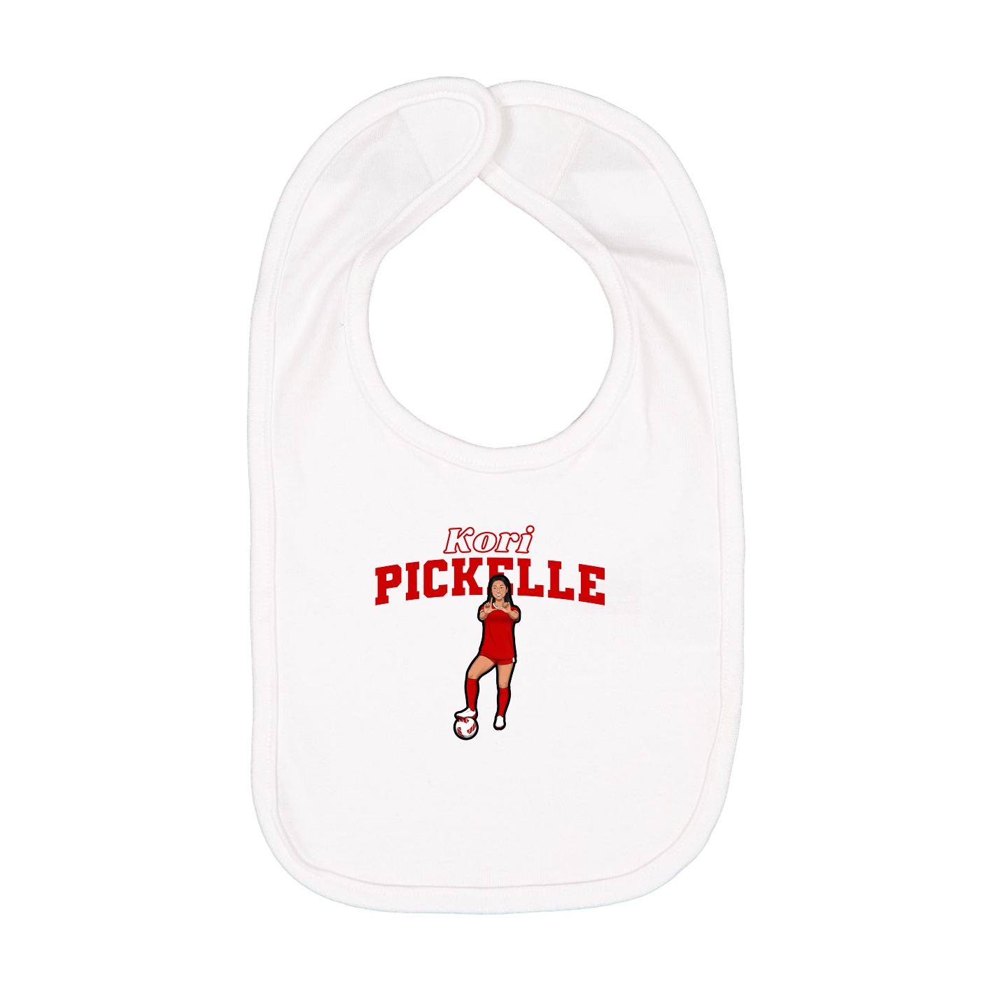 Infant Bib — Name Arch in White