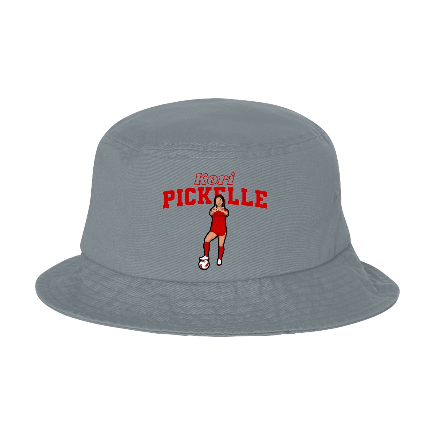 Bucket Cap — Name Arch in Grey