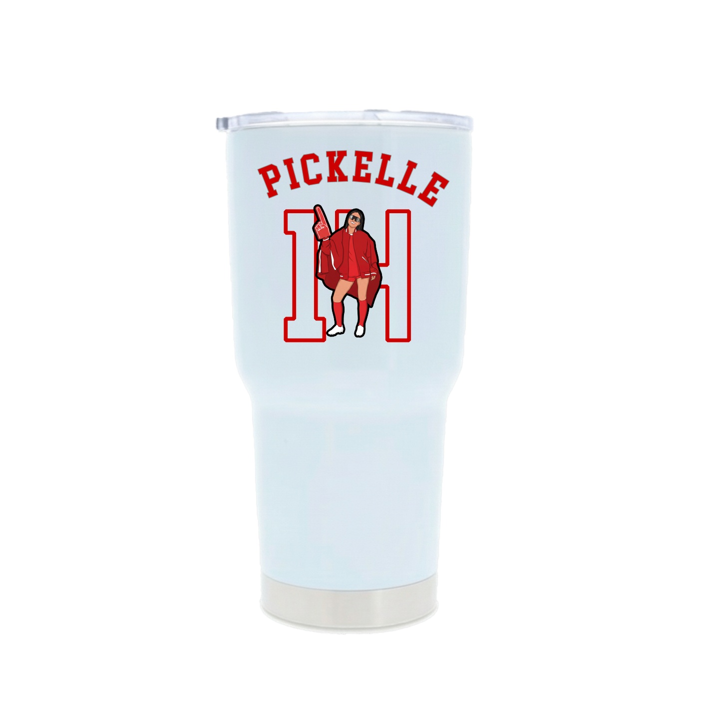 30oz Stainless Steel Tumbler — Shirsey Arch in White