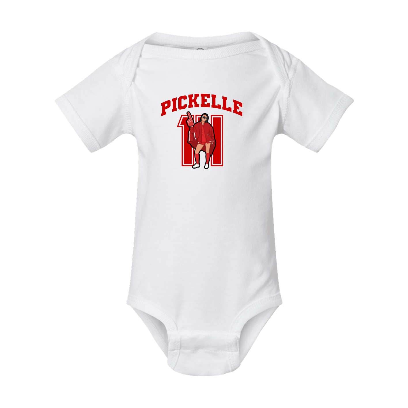 Baby Onesie — Number in White