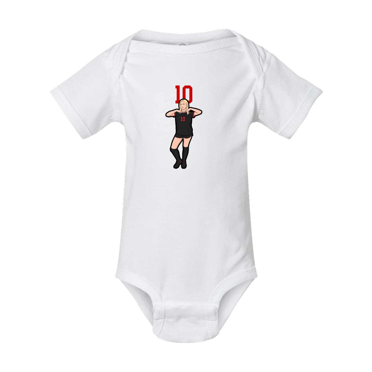 Baby Onesie — Number Top in White