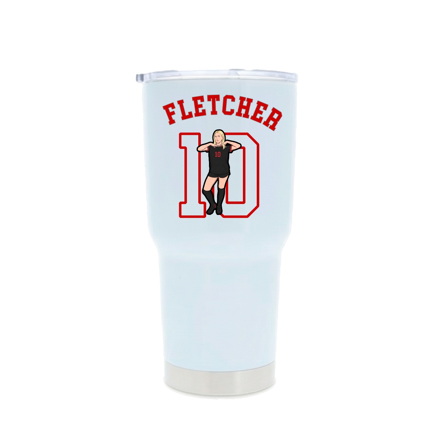 30oz Stainless Steel Tumbler — Shirsey Arch in White