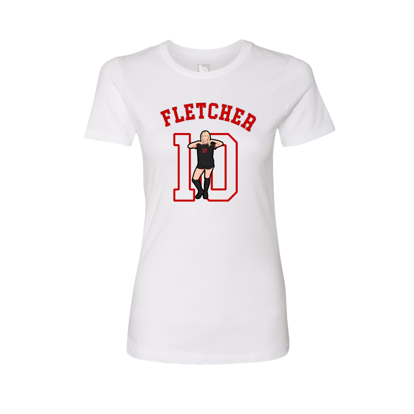 Fitted Women's Tee — Shirsey Arch in White