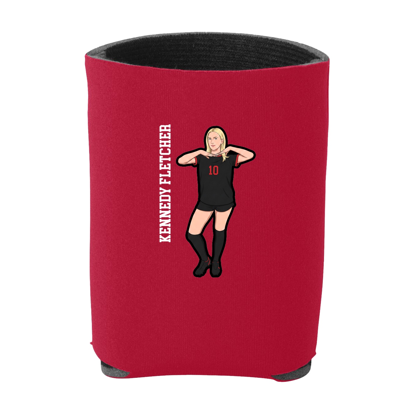 Can Holder — Name Vertical in Red