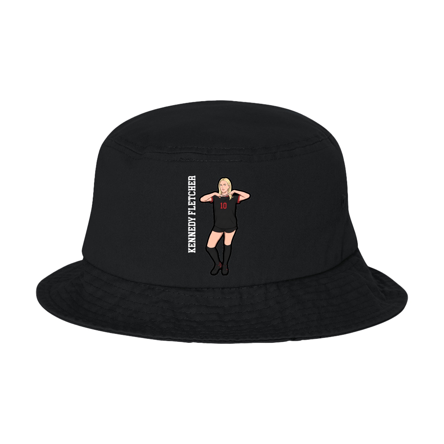 Bucket Cap — Name Vertical in Black