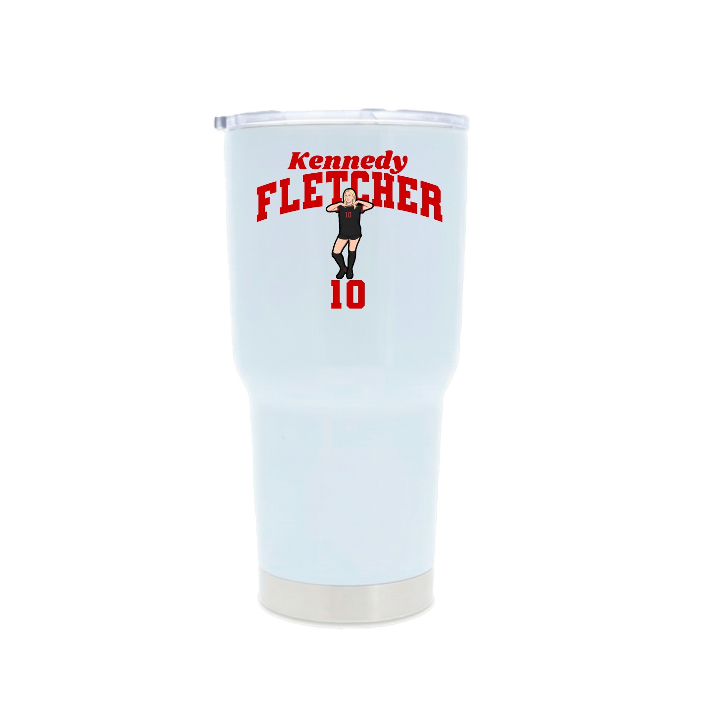 30oz Stainless Steel Tumbler — Signature Arch in White