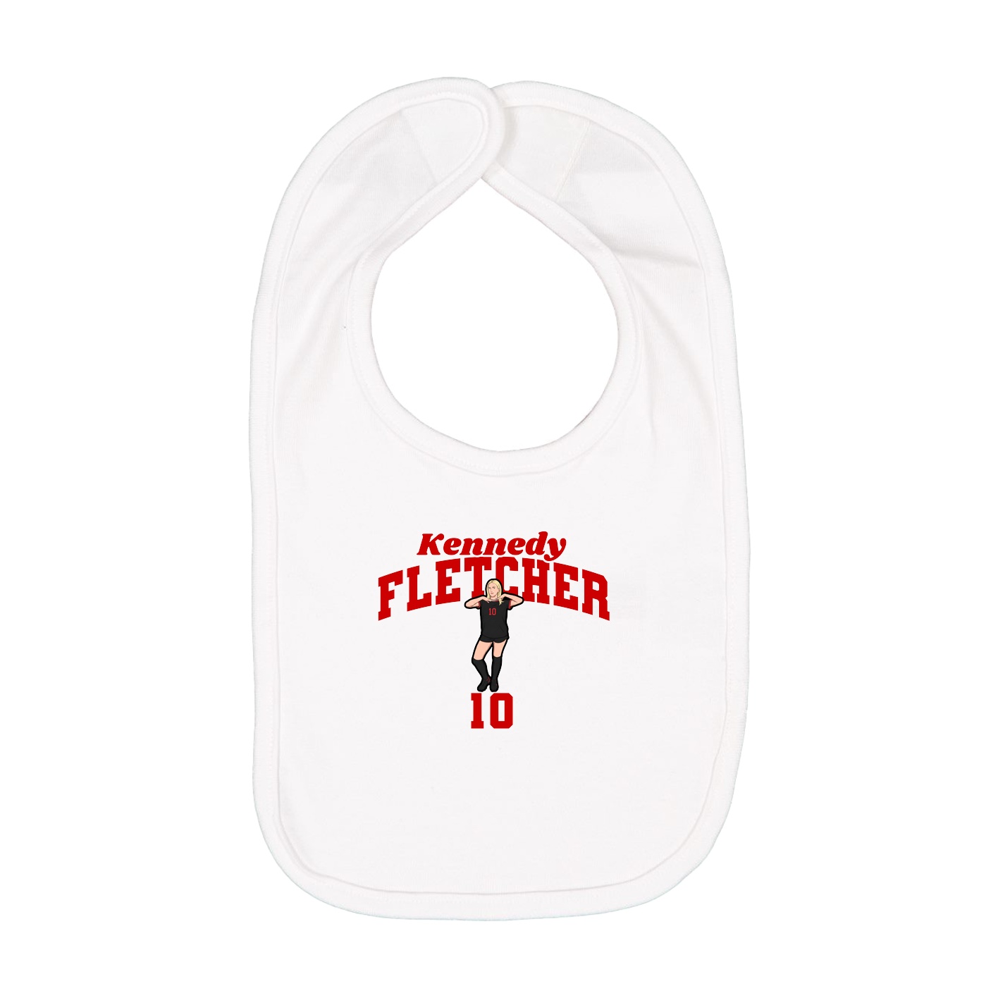 Infant Bib — Signature Arch in White