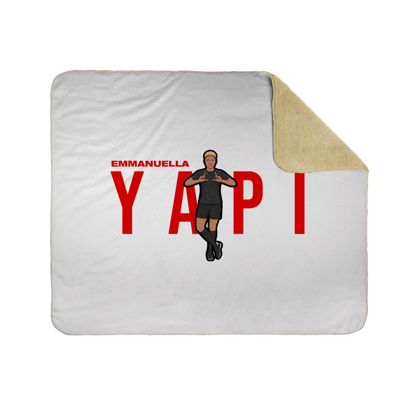 Throw Blanket — Player Name in White