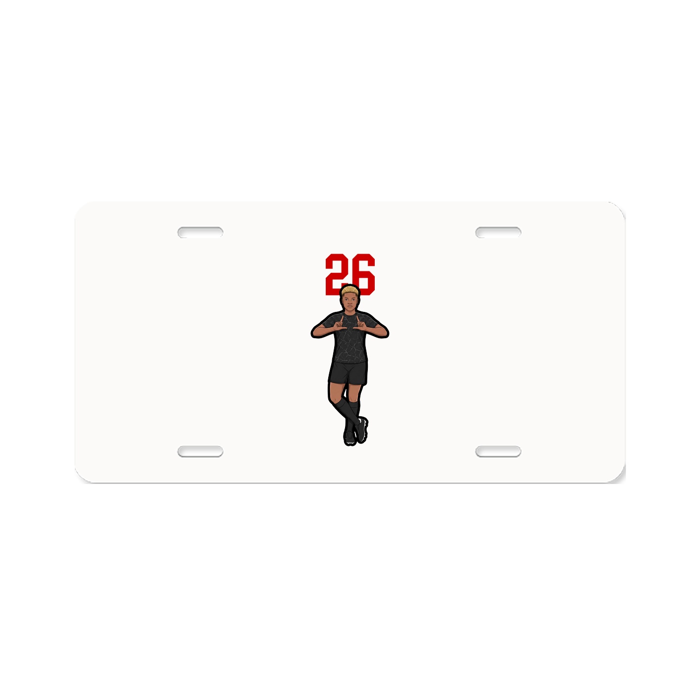 License Plate — Number Top in Classic