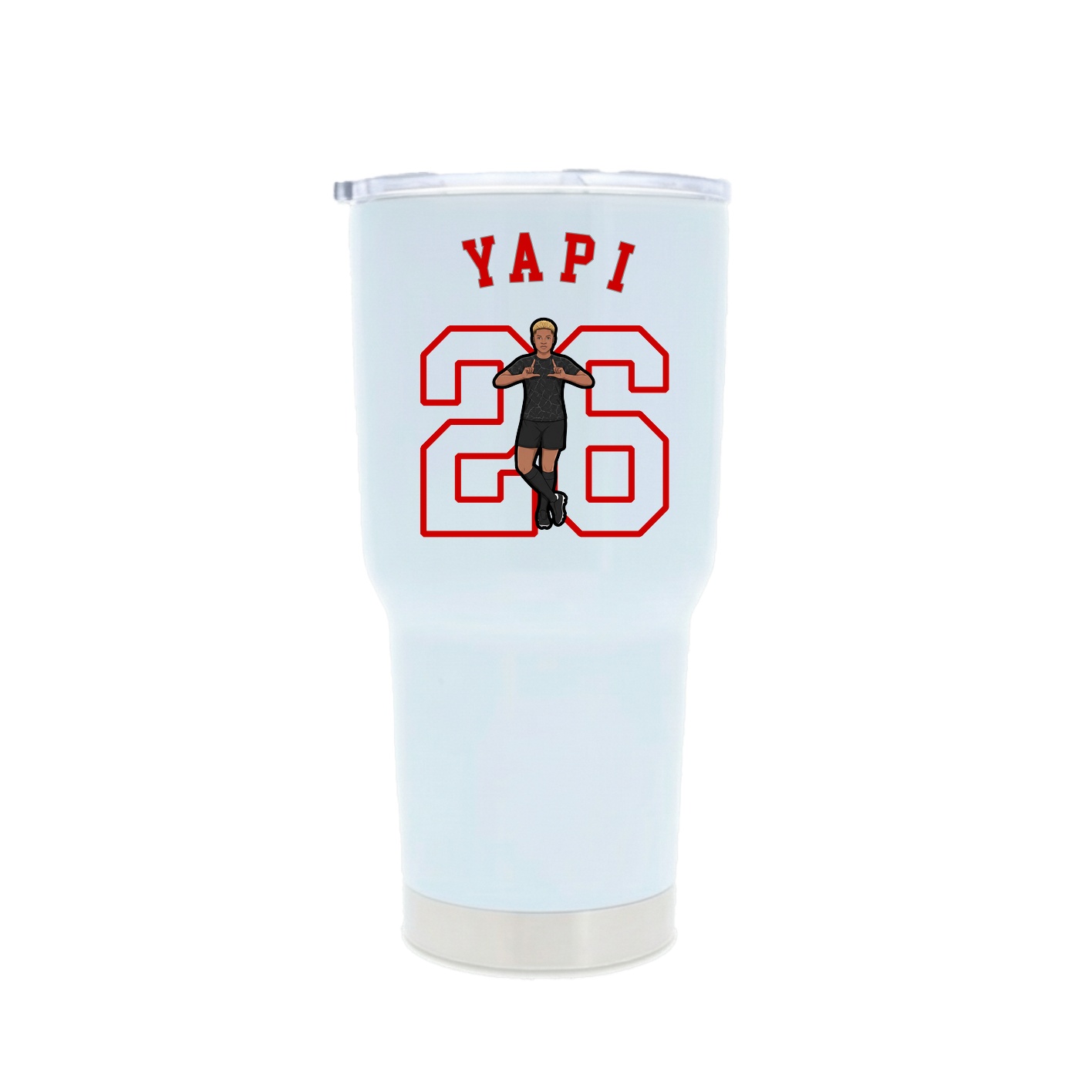 30oz Stainless Steel Tumbler — Shirsey Arch in White