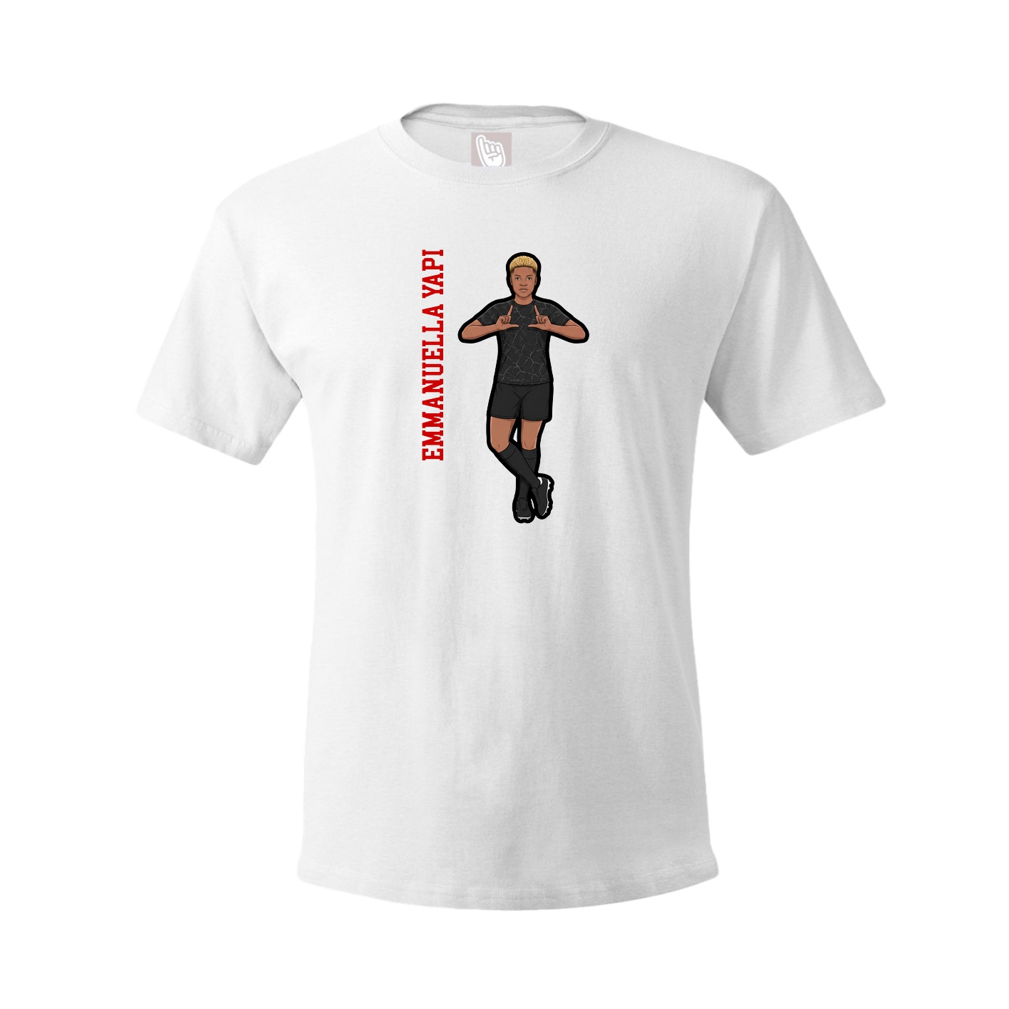 Youth Tee — Name Vertical in White