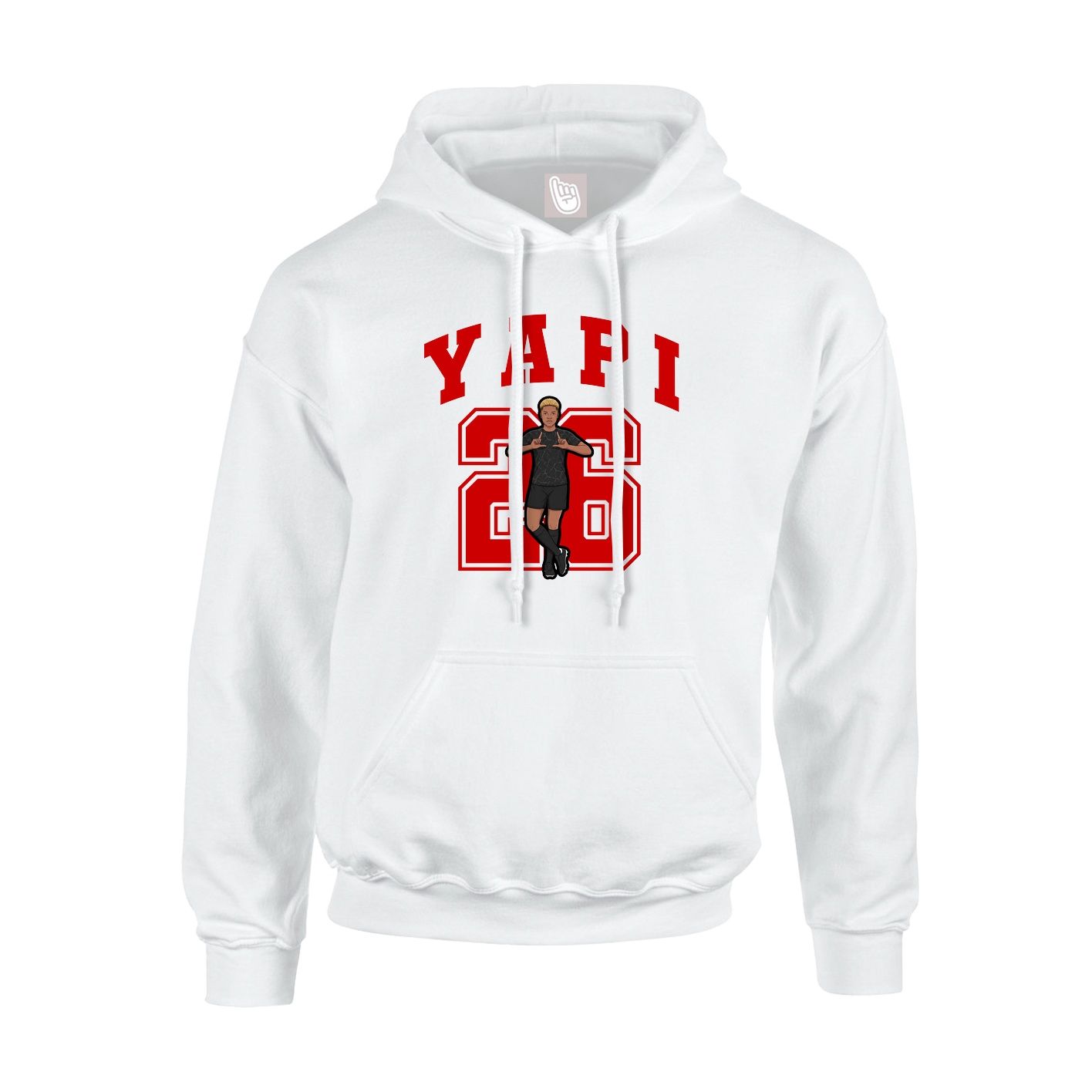 Youth Hoodie — Number in White