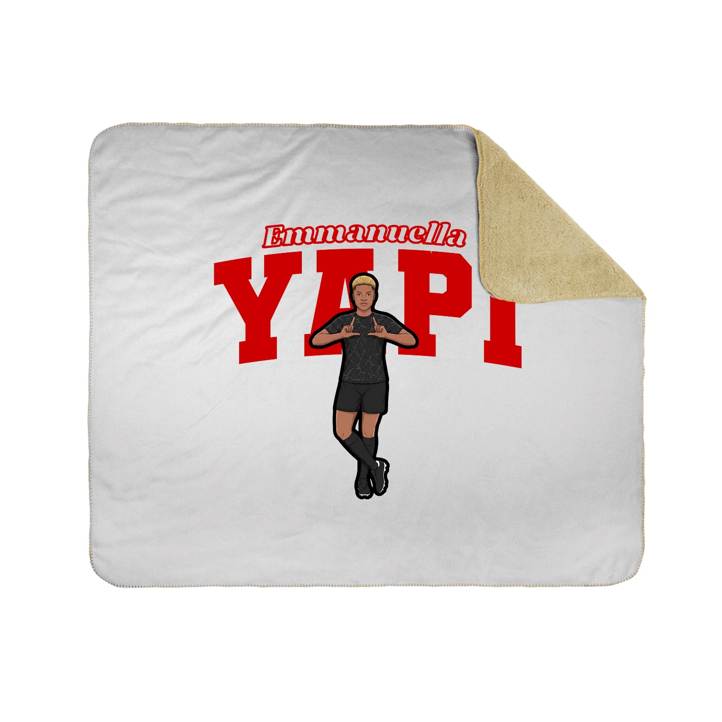 Throw Blanket — Name Arch in White