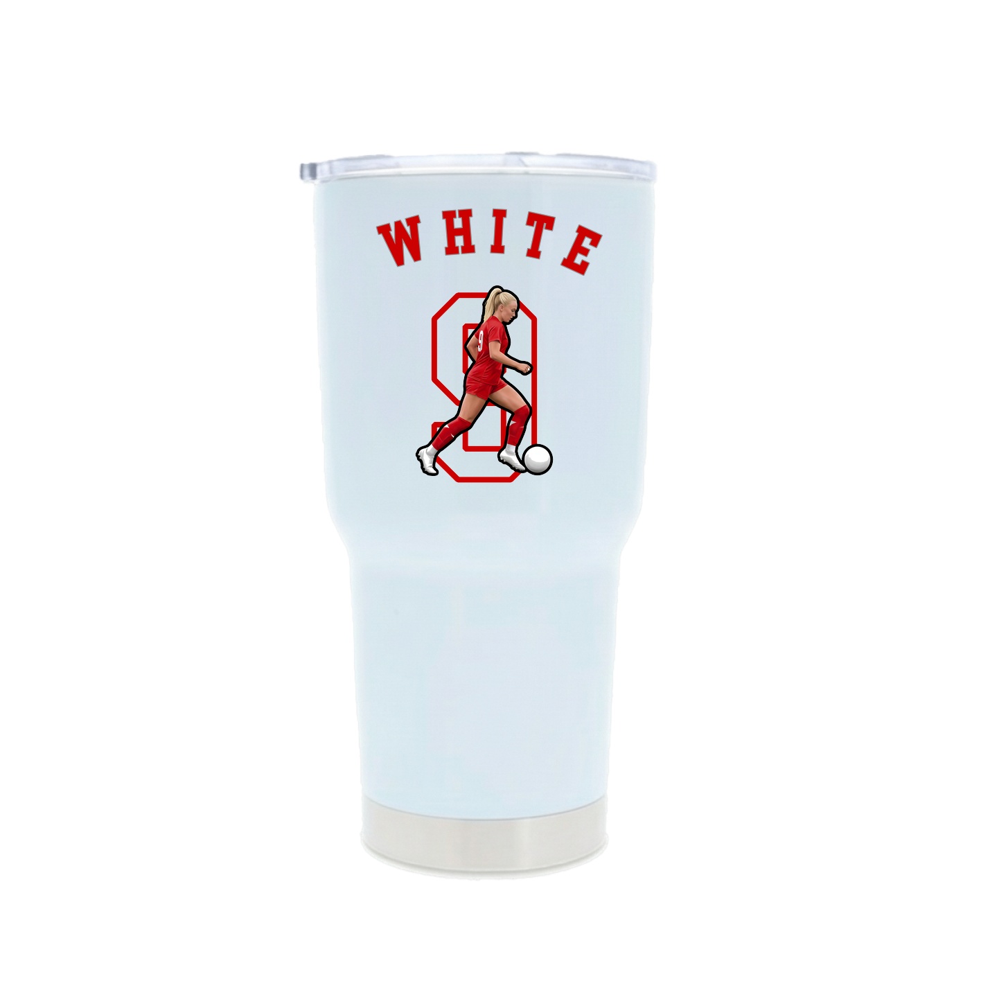 30oz Stainless Steel Tumbler — Shirsey Arch in White