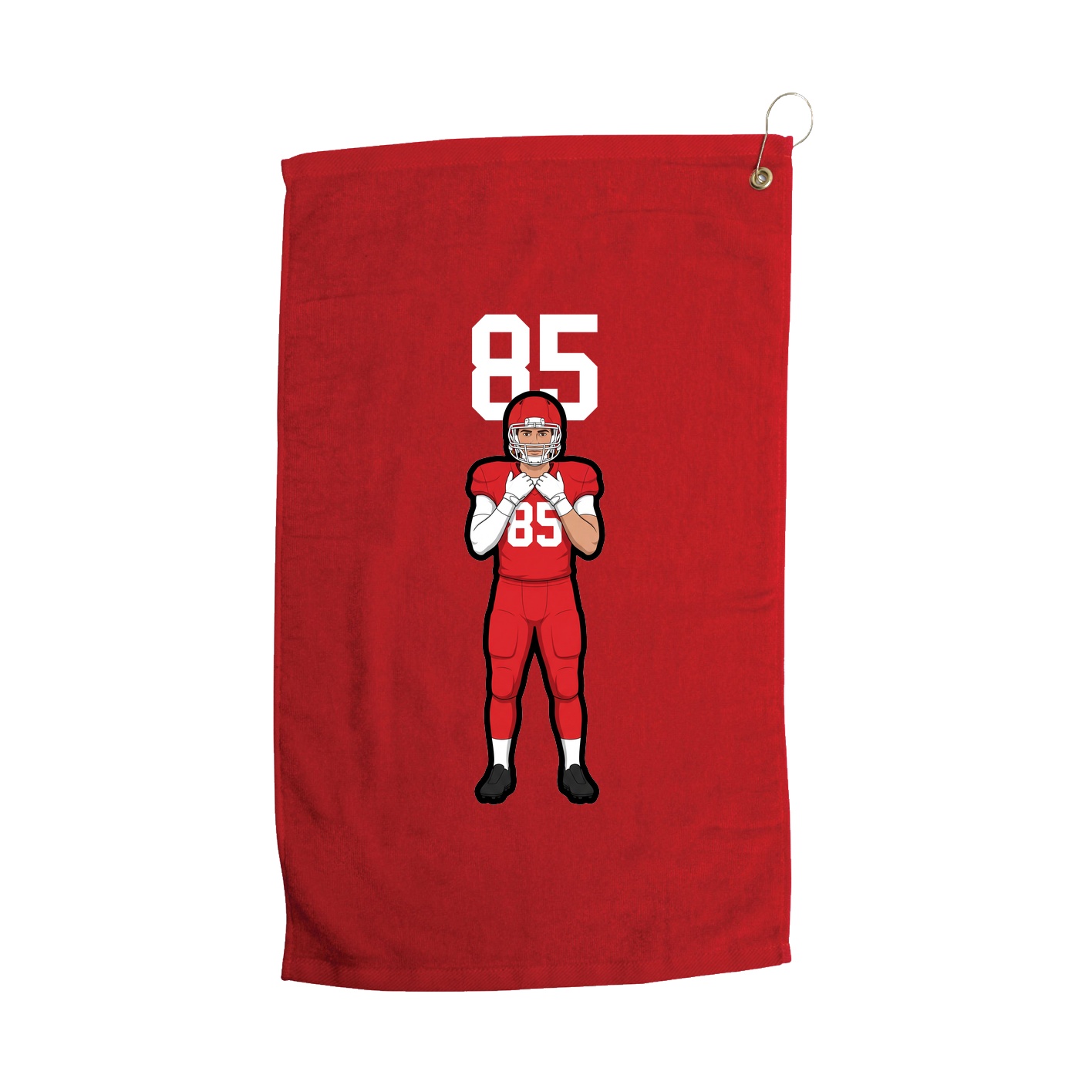 Golf Towel — Number Top in Red