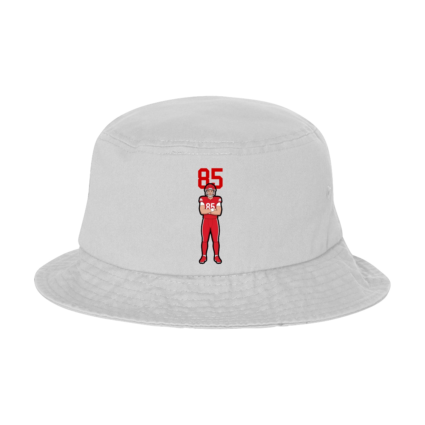 Bucket Cap — Number Top in White