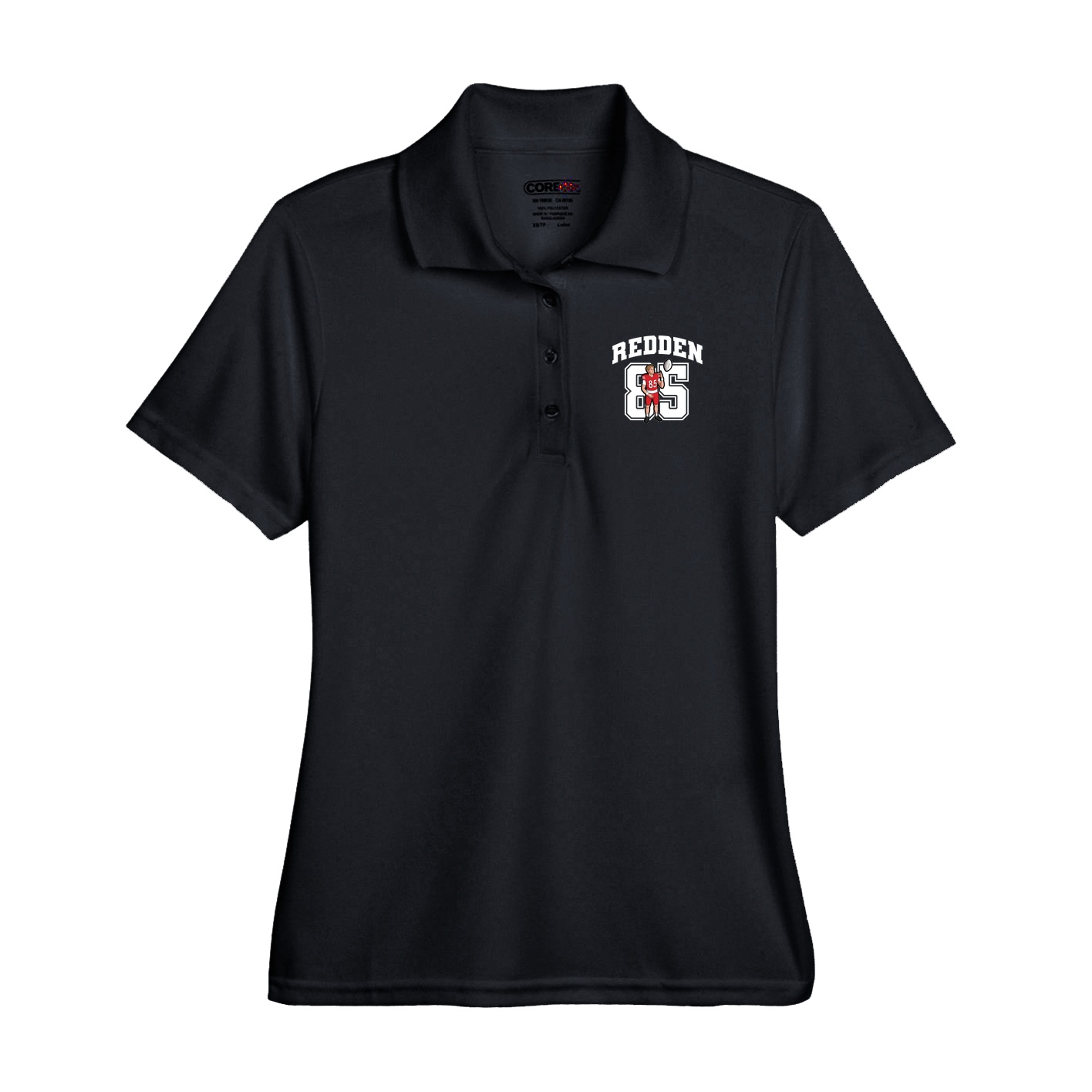 Performance Polo — Number in Black