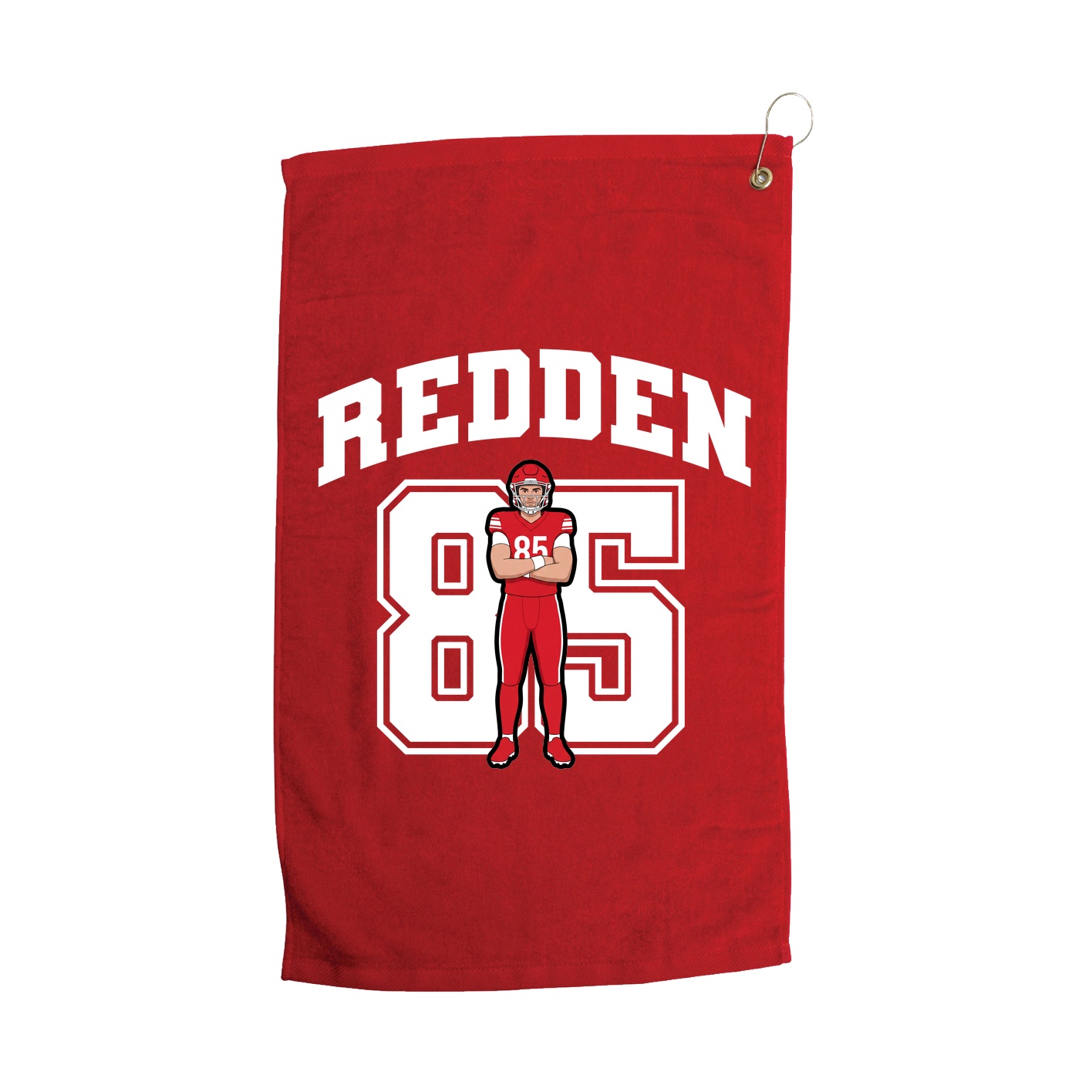 Golf Towel — Number in Red
