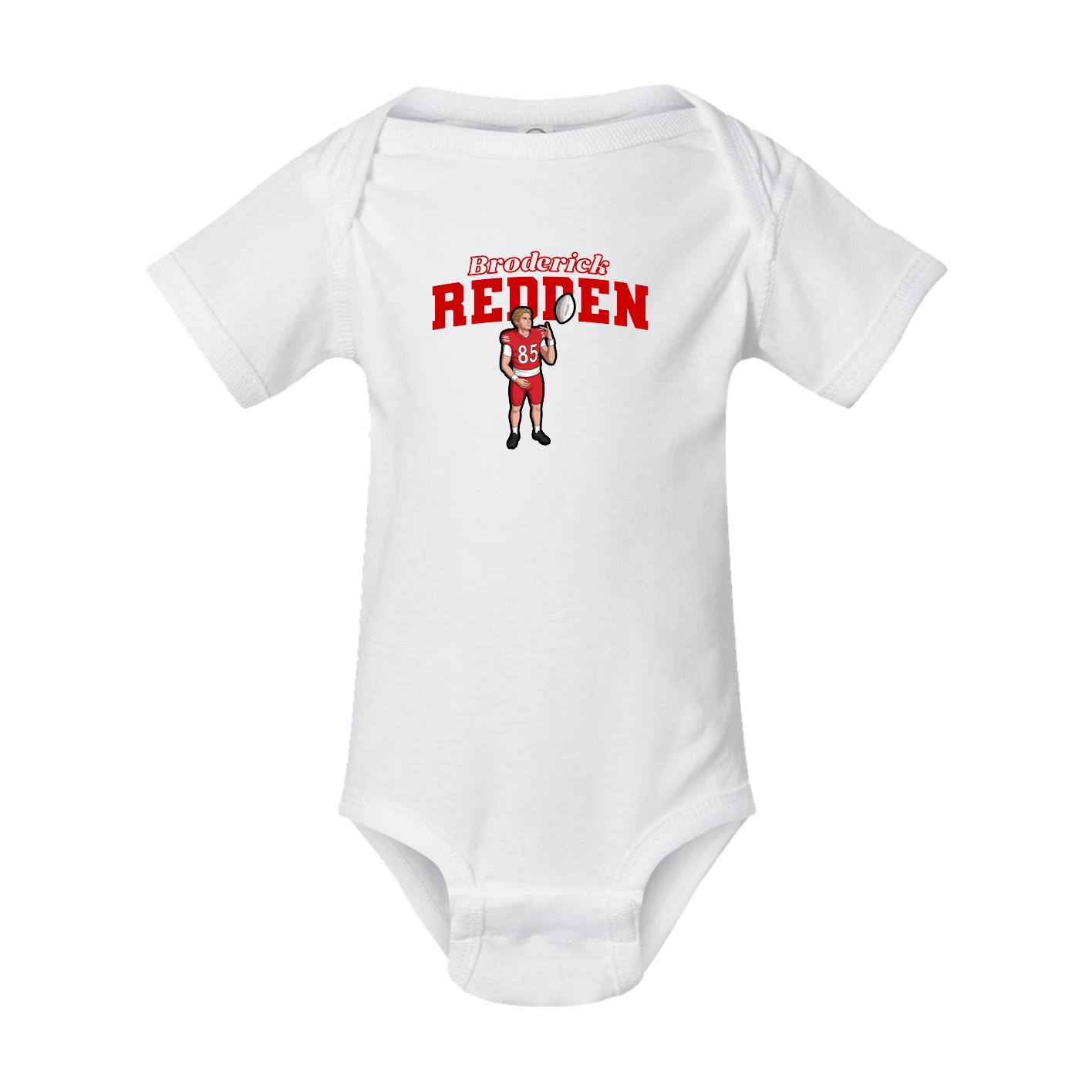 Baby Onesie — Name Arch in White