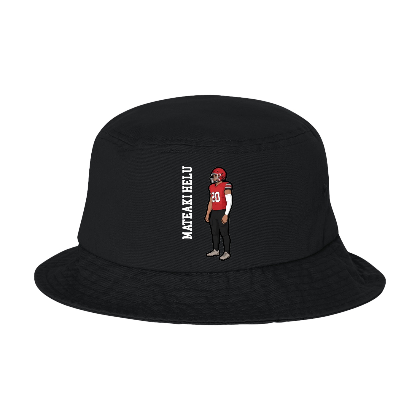 Bucket Cap — Name Vertical in Black
