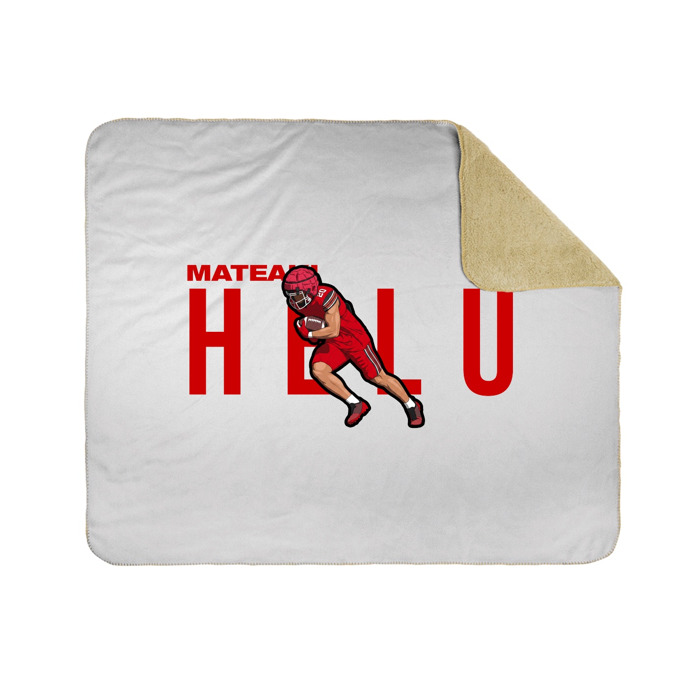 Throw Blanket — Player Name in White