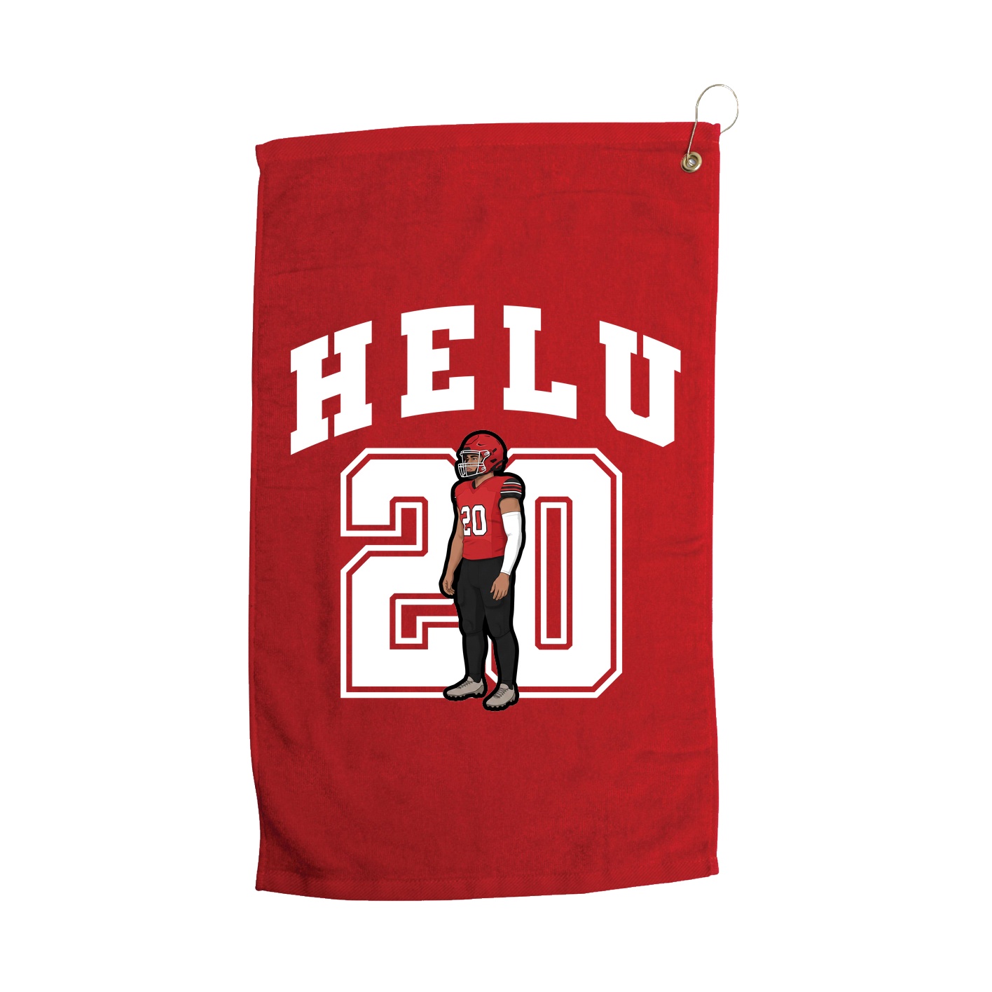 Golf Towel — Number in Red