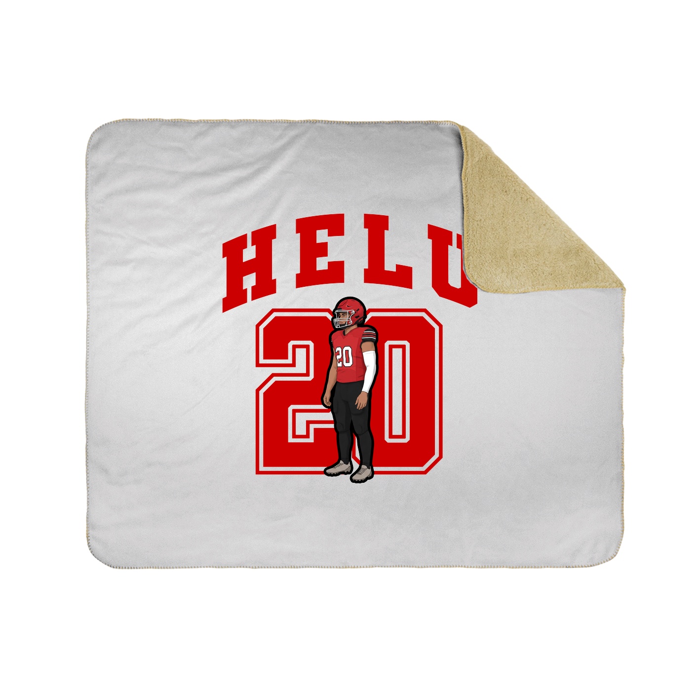 Throw Blanket — Number in White