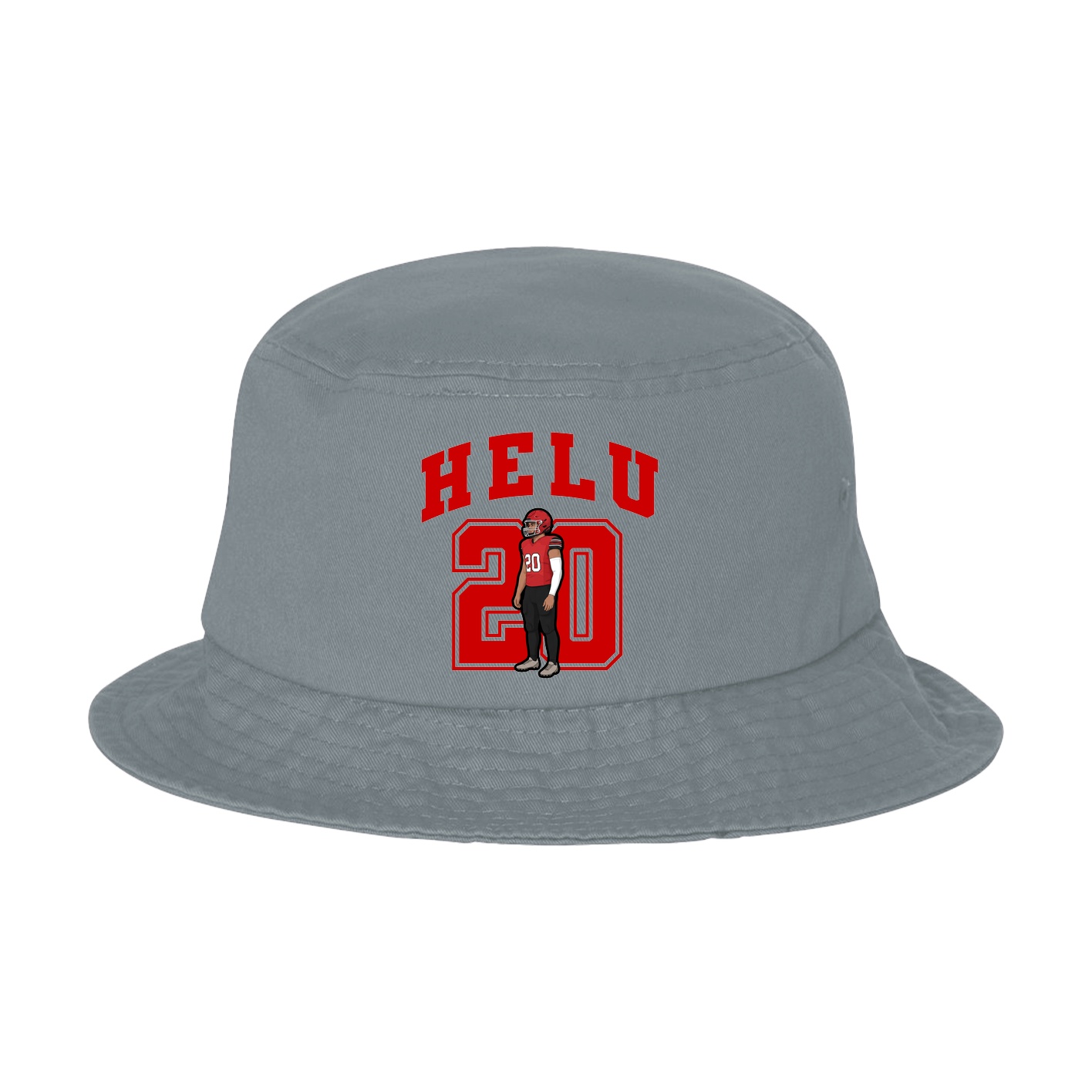 Bucket Cap — Number in Grey