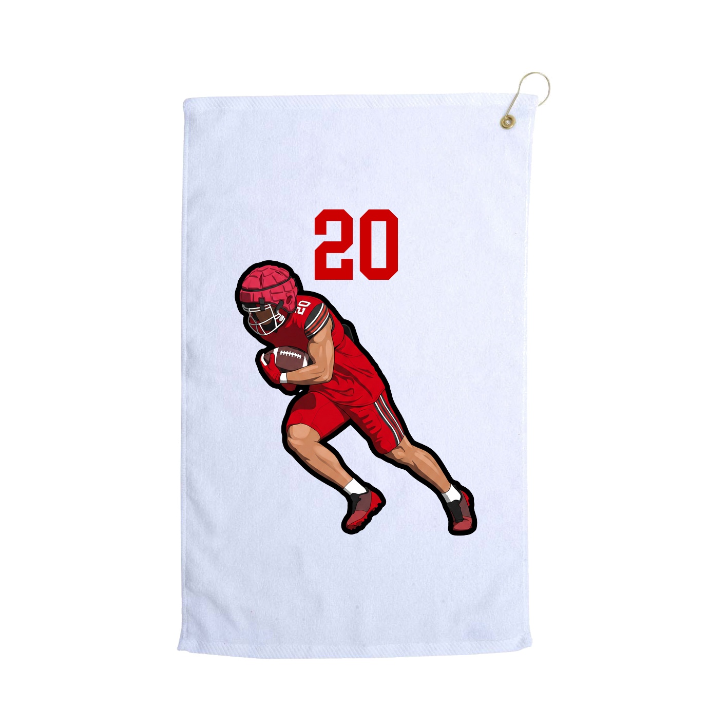Golf Towel — Number Top in White