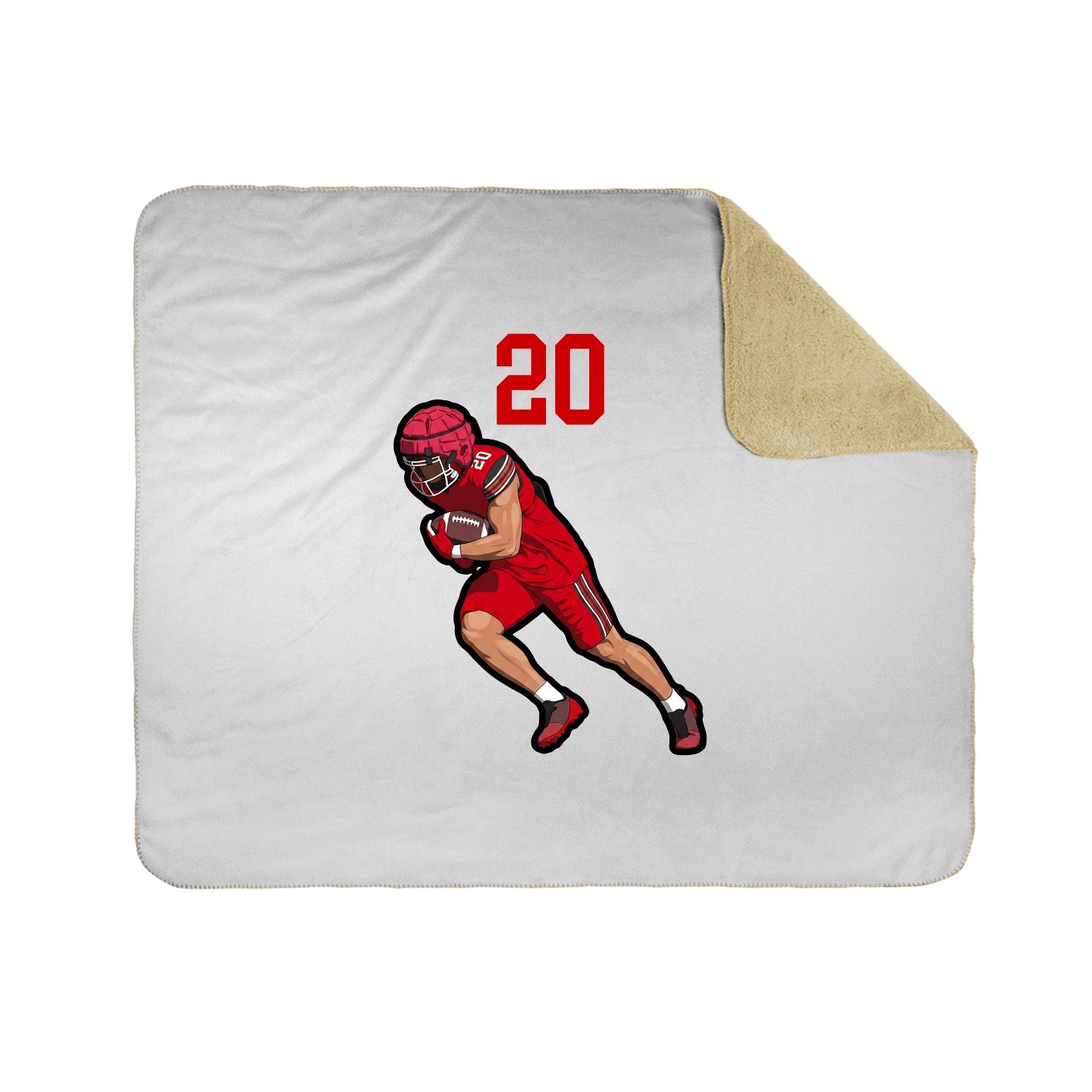 Throw Blanket — Number Top in White