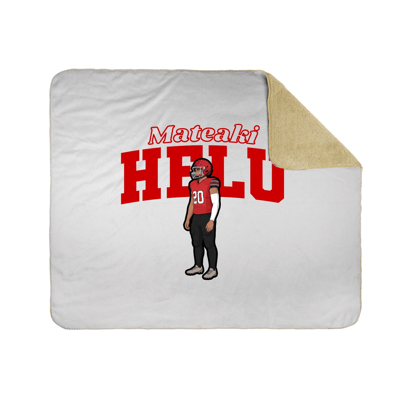 Throw Blanket — Name Arch in White