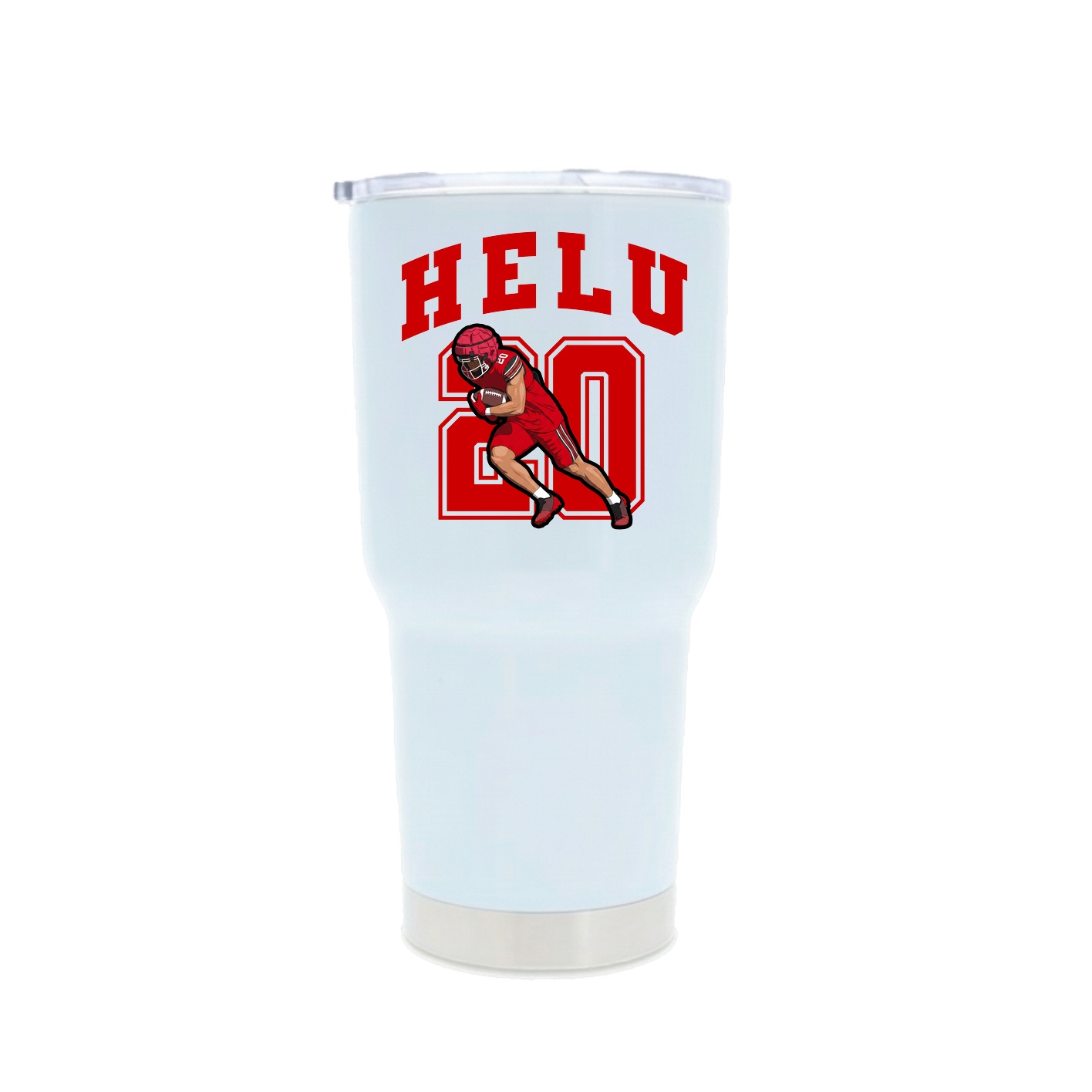 30oz Stainless Steel Tumbler — Number in White